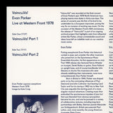 Evan Parker: Vaincu.Va! Live at Western Front 1978
